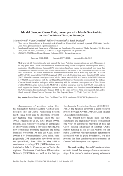 Isla del Coco, on Cocos Plate, converges with Isla de San Andr&eacute;s
