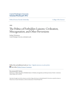 The Politics of Forbidden Liaisons - ScholarWorks@CWU