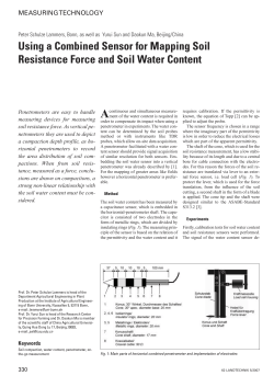 Using a Combined Sensor for Mapping Soil Resistance Force and