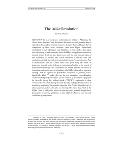 The Miller Revolution