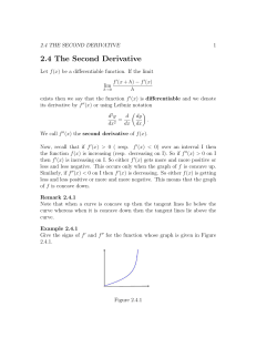 2.4 The Second Derivative