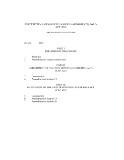 THE WRITTEN LAWS (MISCELLANEOUS AMENDMENTS) (NO.2