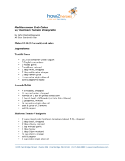 Makes 12-14 (2-3 oz each) crab cakes Tzatziki