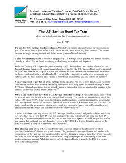 The US Savings Bond Tax Trap