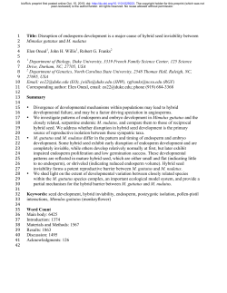 Title: Disruption of endosperm development is a major