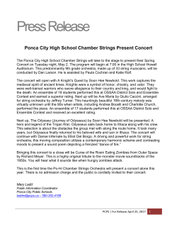 Press Release - Ponca City Public Schools