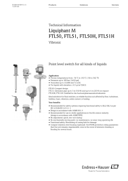 Liquiphant M FTL50(H), FTL51(H)