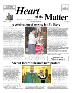 of the Sacred Heart welcomes new pastors A celebration of service