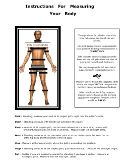 Instructions For Measuring Your Body