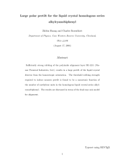 Large polar pretilt for the liquid crystal homologous series
