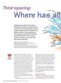 Third-spacing: Where has all the ﬂuid gone?