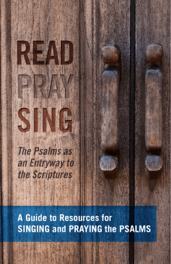 A Guide to Resources for SINGING and PRAYING