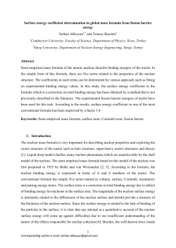 Surface energy coefficient determination in global mass formula