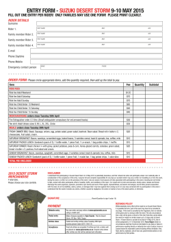 entry form - suzuki desert storm 9-10 may 2015