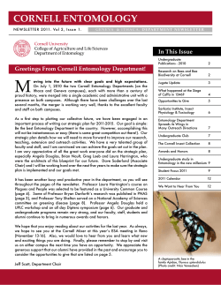 2011 Newsletter - Department of Entomology