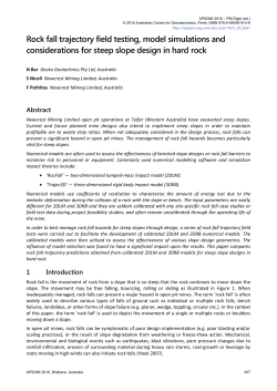Rock fall trajectory field testing, model simulations and