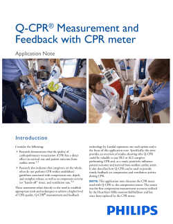 Q-CPR&reg; Measurement and Feedback with CPR