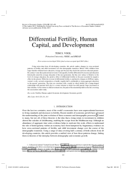 Differential Fertility, Human Capital, and Development