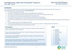 Exodus learning journey