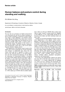 Human balance and posture control during standing and walking