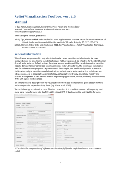Relief Visualization Toolbox manual, version 1.3