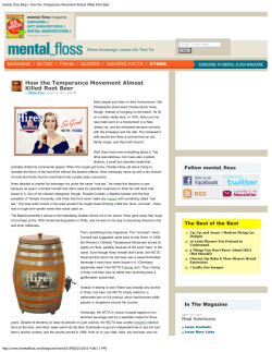 How the Temperance Movement