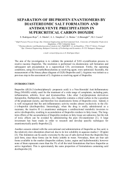 separation of ibuprofen enantiomers by diastereomic salt