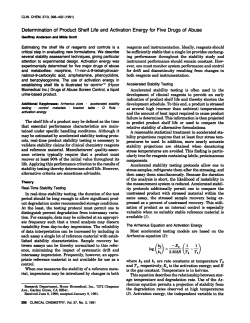 Determination of Product Shelf Life and Activation Energy for Five