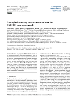 Atmospheric mercury measurements onboard the CARIBIC