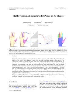 Stable Topological Signatures for Points on 3D Shapes