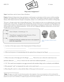 Prep-work: Assignment 1*