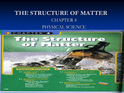 the structure of matter - Firelands Local Schools