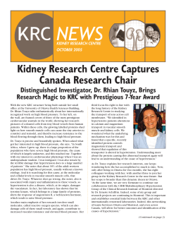 Kidney Research Centre Captures Canada Research Chair
