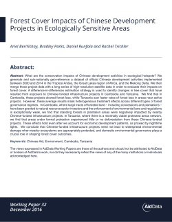 Forest Cover Impacts of Chinese Development Projects in