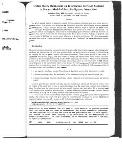 Online Query Refinement on Information Retrieval Systems: A