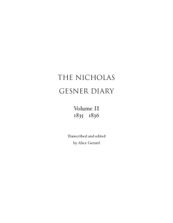 The nicholas gesner Diary - The Hudson River Valley Institute