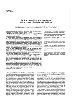 Particle deposition and resistance in the noses of adults and children