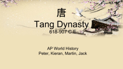 Tang Dynasty - worldhistoryAPfhs