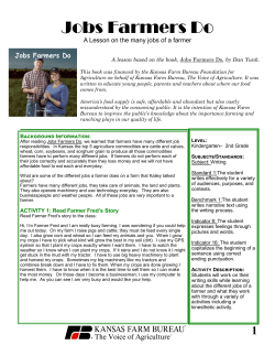 Jobs Farmers Do - Kansas Farm Bureau