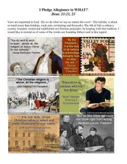 I Pledge Allegiance to WHAT? Deut. 23:21, 23