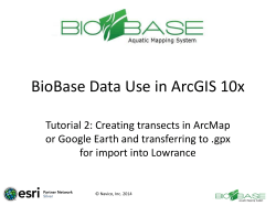 BioBase Data Use in ArcGIS 10x