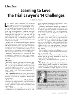 Learning to Love: The Trial Lawyer`s 14 Challenges