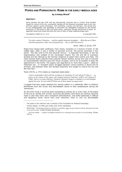 Popes and pornocrats - Foundation for Medieval Genealogy