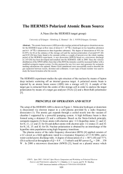 The HERMES Polarized Atomic Beam Source