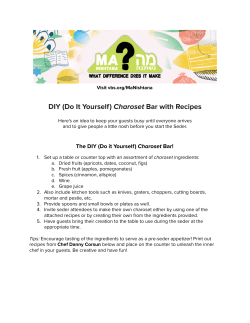 DIY (Do It Yourself) Charoset Bar with Recipes