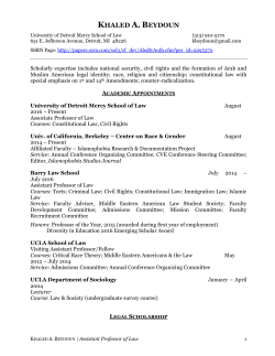 khaled a. beydoun - University of Detroit Mercy