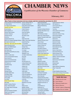February 2013 - Waconia Chamber of Commerce