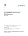 Common Ground at the Nexus of Information Literacy and Scholarly