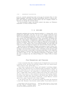 From Romanticism and Classicism