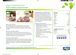 Fact sheet - Alpro&reg; Almond Drink